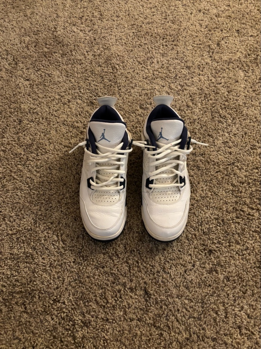 Jordan White and Navy Low-Top Sneakers